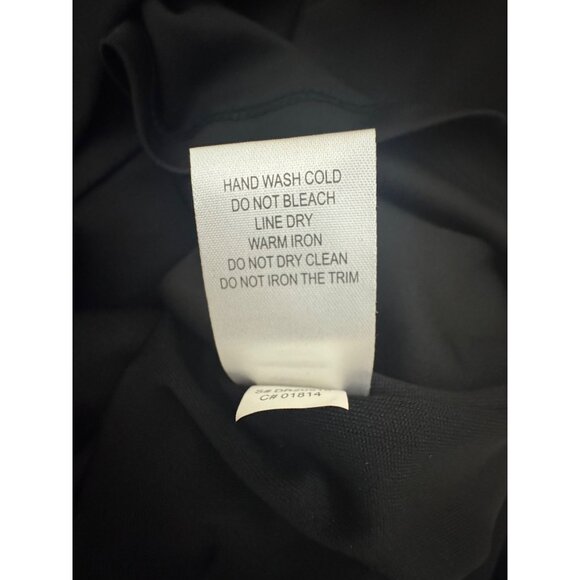 Donna Ricco Black Faux-Leather Cutout Shift Dress Size 6 Wedding Cocktail Party - Picture 8 of 9